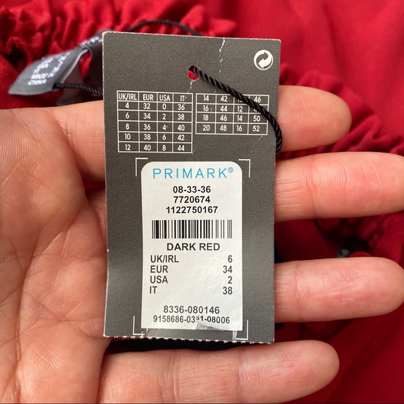 🌹 PRIMARK DARK RED CAPRI HIGH WAIST BELTED PANTS! - Picture 6 of 8